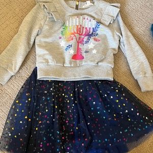 Truly Me By Sara Sara 3t Hanukkah Tutu set